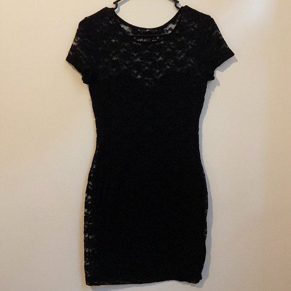 H&M Cocktail Party Black Lace Dress Sz: S - Picture 1 of 4